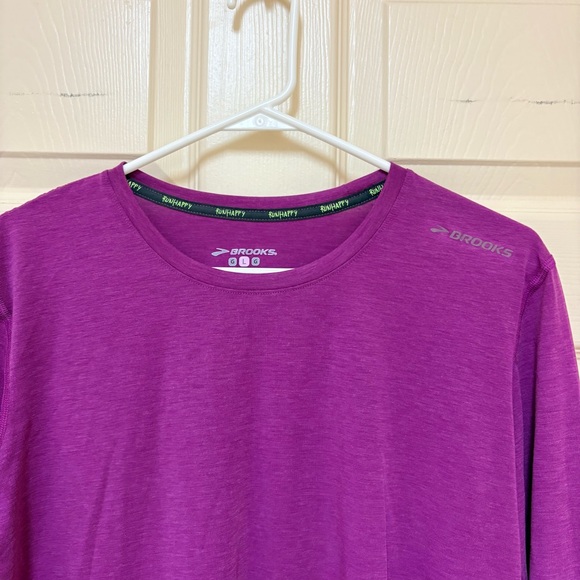 Brooks Women's Purple Long Sleeve Tee - Picture 2 of 5
